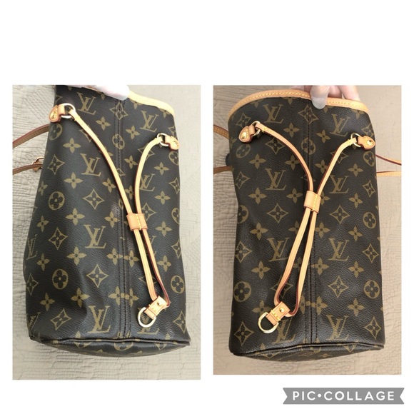 Louis Vuitton Neverfull MM Tote coated fabric cowhide leather trim Shoulder Bag - Picture 12 of 17